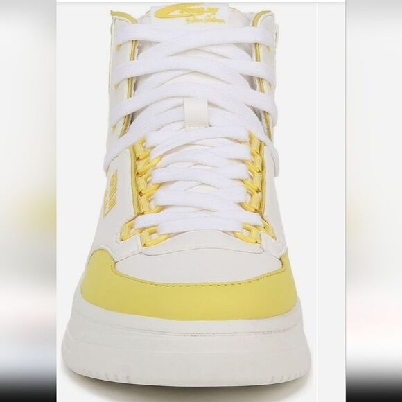 Yellow and White High-Top Sneakers - Picture 7 of 11